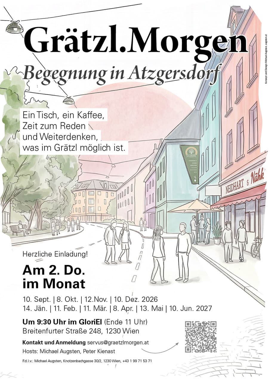 Flyer: Grätzl.Morgen. Klick für eine E-Mail an uns.